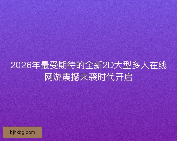 2026年最受期待的全新2D大型多人在线网游震撼来袭时代开启